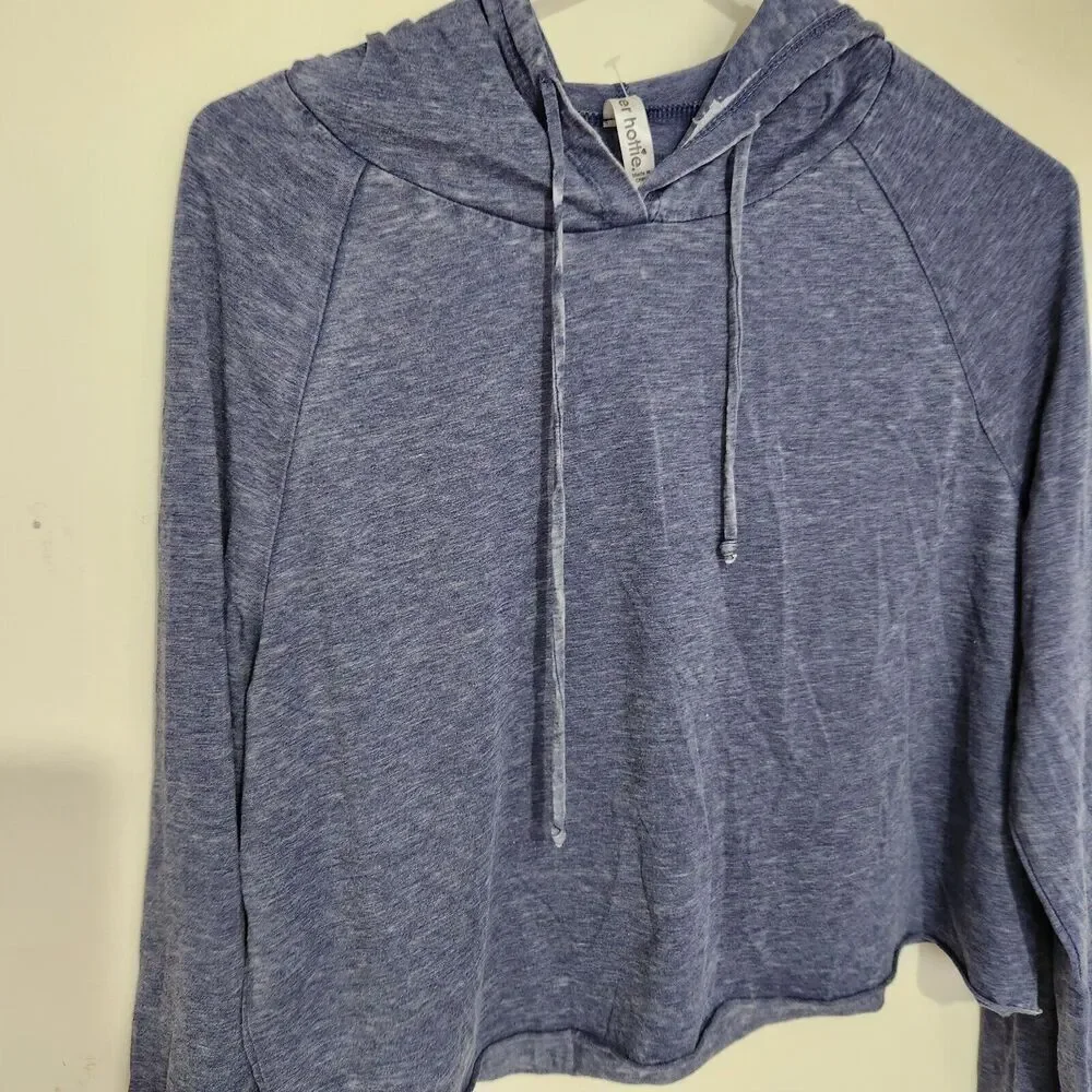 Ever Hottie Cropped  Hoodie In Size Large Blueberry Color Lightweight.  New